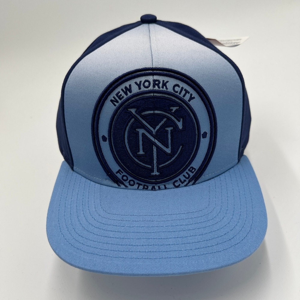 MLS New York City FC NYCFC Snapback Hat Navy Light Blue Flat Bill‎ OSFA NWT